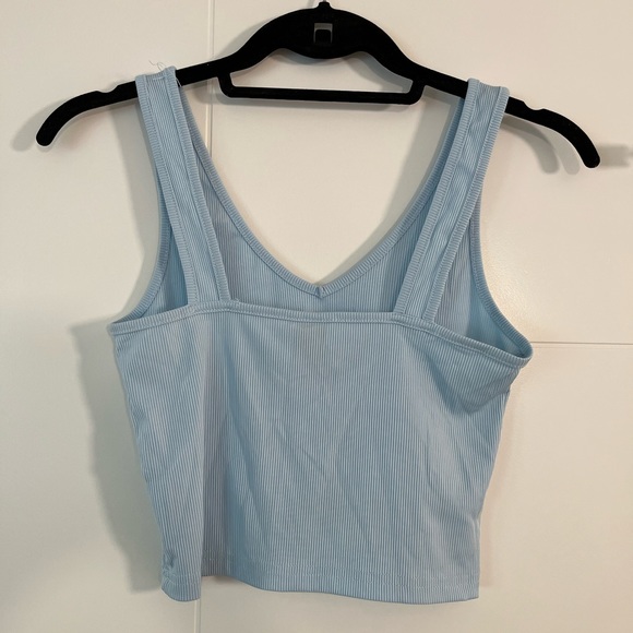 SHEIN Baby Blue Ribbed Tank Top M - Picture 2 of 2